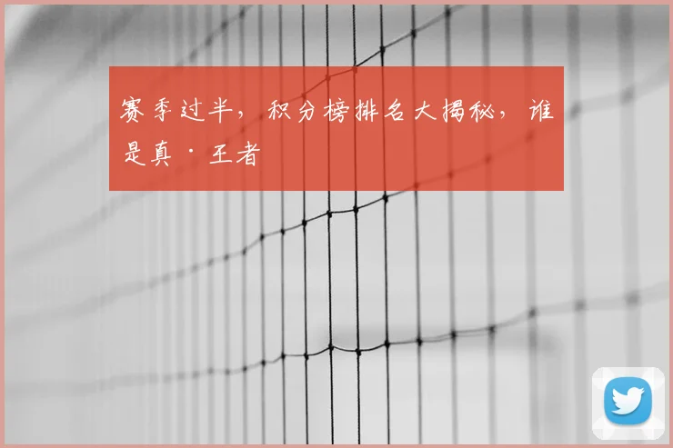 赛季过半，积分榜排名大揭秘，谁是真·王者